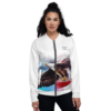 all over print unisex bomber jacket white front 60cadced30d22
